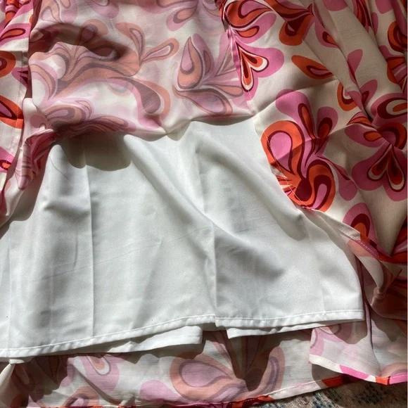 Auroray Cross Front Halter Maxi Dress in Pink Swirl - Picture 13 of 14